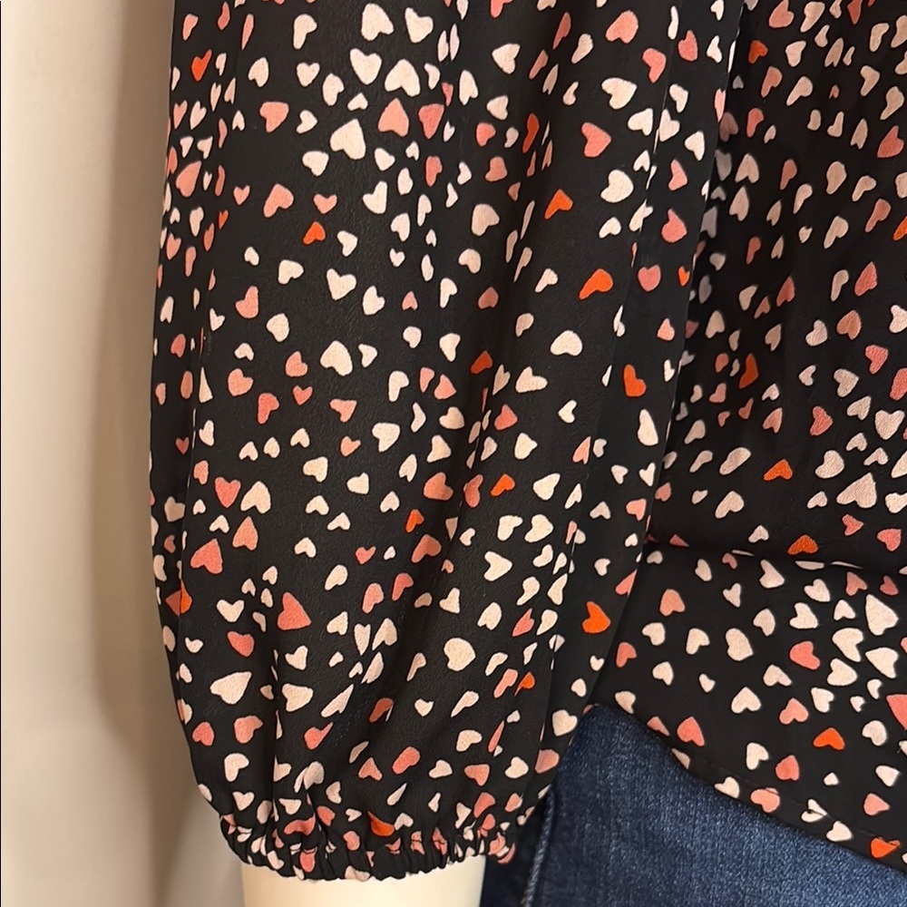 Apt. 9 Brown and White 3/4 Sleeve Blouse - Picture 4 of 6